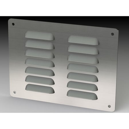 Saginaw Control & Engineering Louver Stand Kit, 5.63 in. H x 7-1/2 in. W x 0.43 in. L, 304 Stainless Steel SCE-AVK64SS